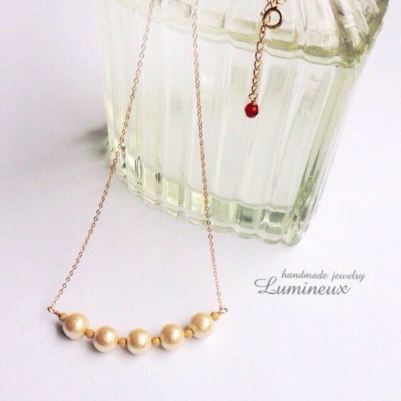 Cotton pearl necklace k14gf 2枚目の画像