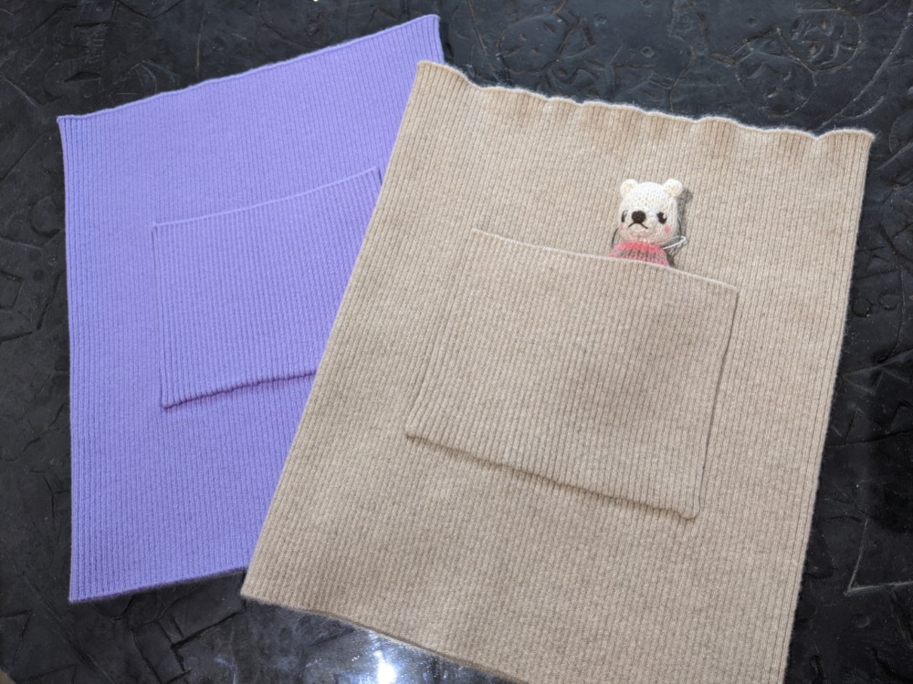 カシミヤのホカロン用ポケット付腹巻