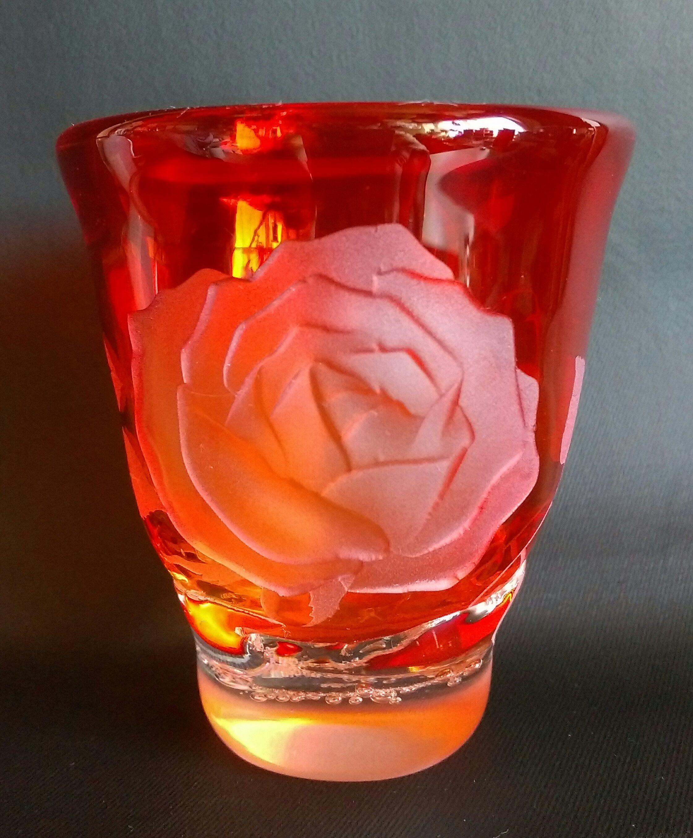 グラス「ツルバラ②」