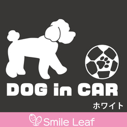 DOG in CAR　トイプードルステッカー　車用 7枚目の画像