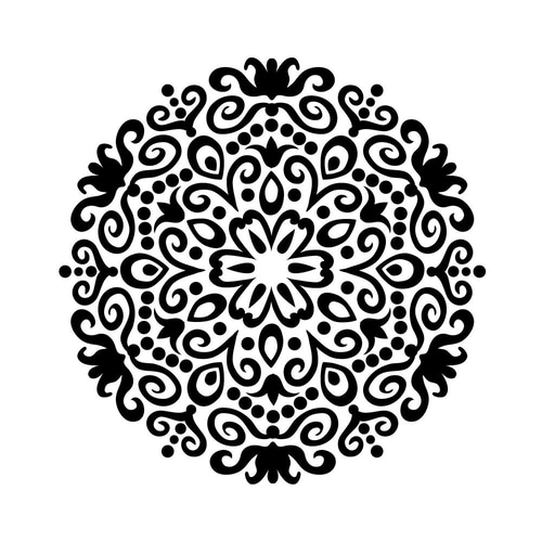 送料無料】まんだらアート 002 円形デザイン 給油口ステッカー