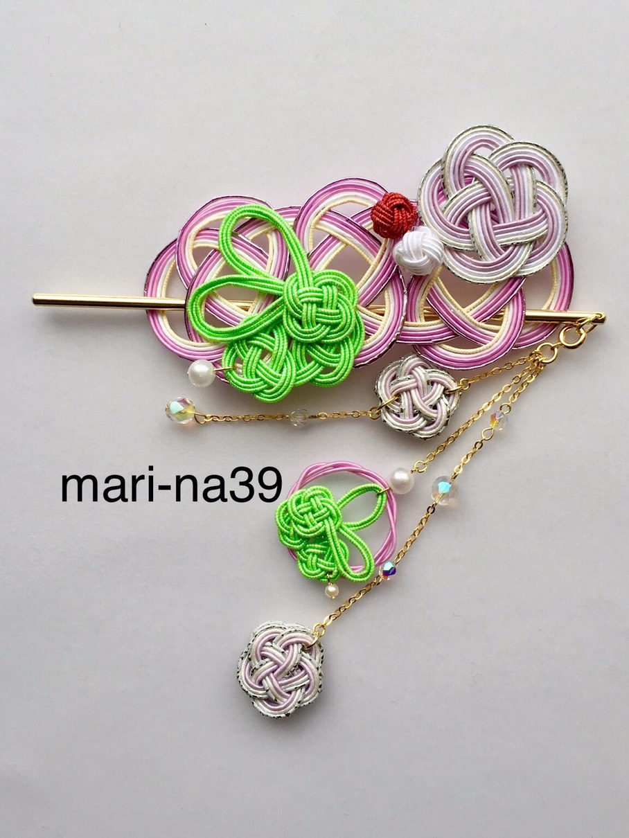 かんざし 月見うさぎ『宴』(若葉)※受注制作