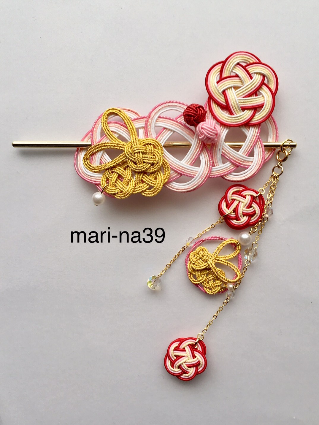 かんざし 月見うさぎ『宴』(金)※受注制作