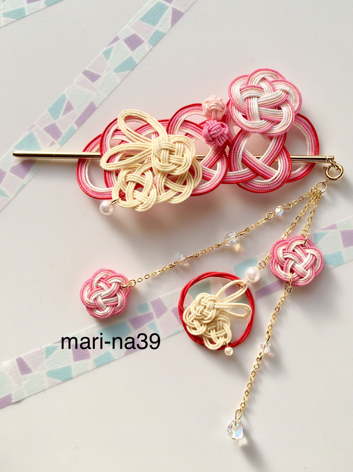 かんざし 月見うさぎ『宴』(淡黄)※受注制作