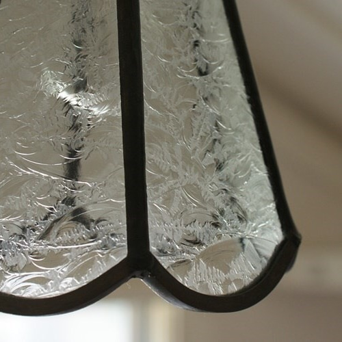 ミース シャンデリア 4灯 ガラス 在庫有！】【LA LUCE】直付けタイプ クリスタルシャンデリア 4灯