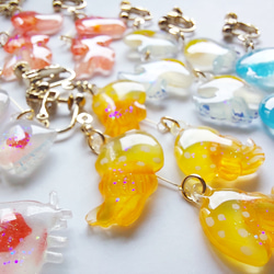 クラゲのゆらゆらイヤリング 5枚目の画像