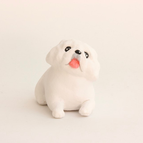 白ペキニーズふせ その他置物 Eishun えいしゅん 通販 7652824