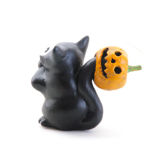 がいこつ猫とかぼちゃ（ハロウィン）猫パンチ その他置物 Eishun
