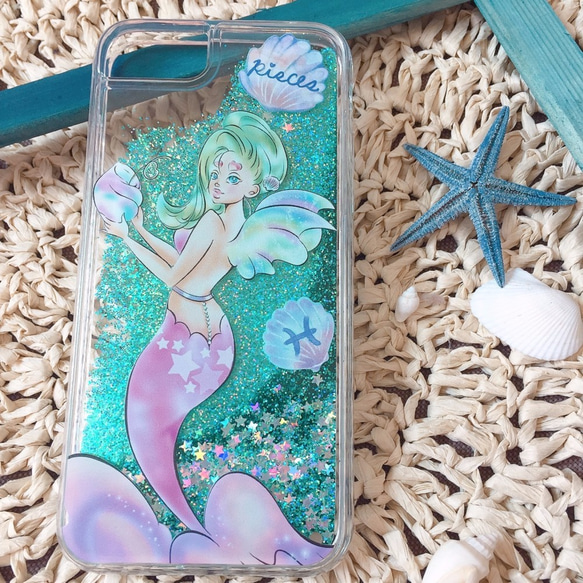 魚座 iPhoneケース グリッター ✩ Pisces / スマホケース 【iPhone12対応】 1枚目の画像