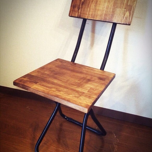 折りたたみチェア 椅子 アンティーク インダストリアル アイアン