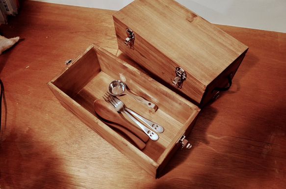 ヒノキのスパイスボックス-2段- キッチンツールボックス 調味料ボックス 5枚目の画像