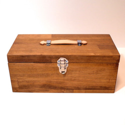 革ハンドルのスパイスボックス  キッチンツールボックス 1枚目の画像