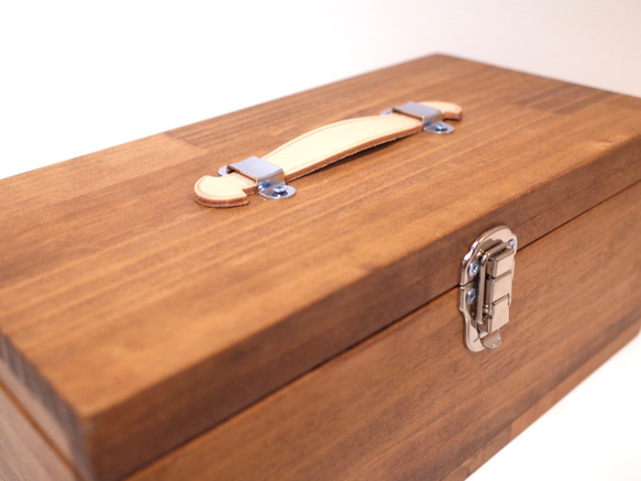 革ハンドルのスパイスボックス  キッチンツールボックス 4枚目の画像