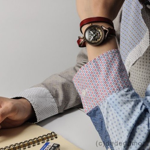 完売】「くさび」日本製機械式 手作り時計 ベルトカラ―5色／名入れ可  