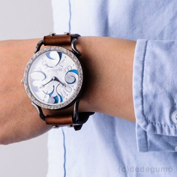 完売「IMAGINATION」手作り時計 ベルトカラ―3色／名入れ可　 3枚目の画像