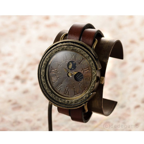 【完売】「望月」手作り時計 ベルトカラ―4色／名入れ可　 1枚目の画像