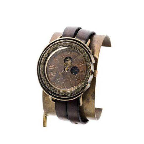 【完売】「望月」手作り時計 ベルトカラ―4色／名入れ可　 2枚目の画像