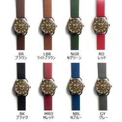 【完売】「レトロギア」選べる文字盤5色／ベルトカラー8色／名入れ可　手作り腕時計 6枚目の画像