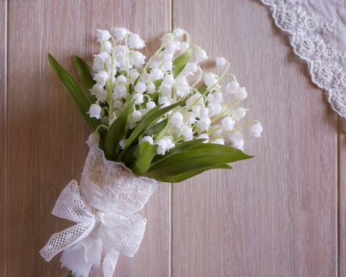 すずらんの花束 アートフラワー hanamusubi 通販 6867733