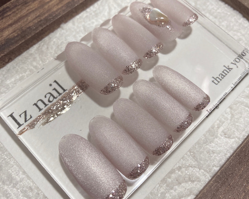 ネイルチップ】ホワイトマットマグネットネイル ネイルチップ（つけ爪