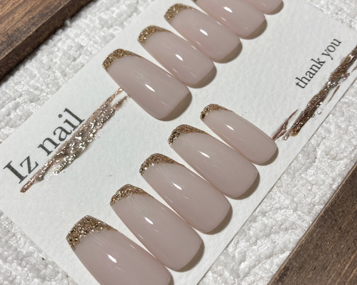Ash color frenchネイルチップ 1_b5701ad97dbf6ff5adc9915e8d52
