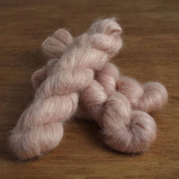 手染め糸　＊桜　mohair＊ 2枚目の画像