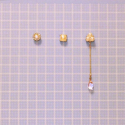 5wayマグネットピアス   華やか白×ピンクのセット（W033） 3枚目の画像