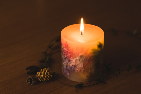 Botanical candle pink【紫陽花】 3枚目の画像