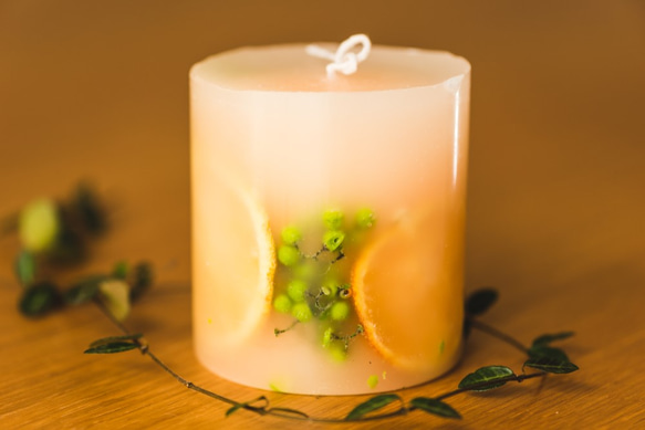 Botanical candle【Orange】 1枚目の画像