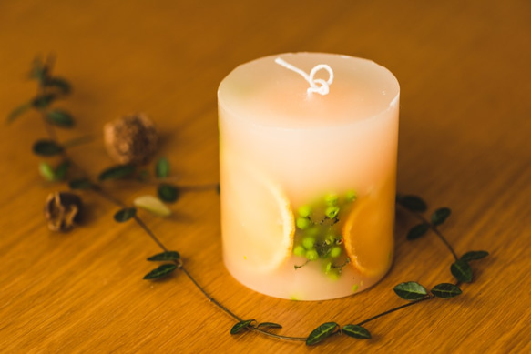Botanical candle【Orange】 2枚目の画像