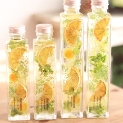 再販♪ ハーバリウム ボタニカル系【グリーン&カラフルなフラットボトル】