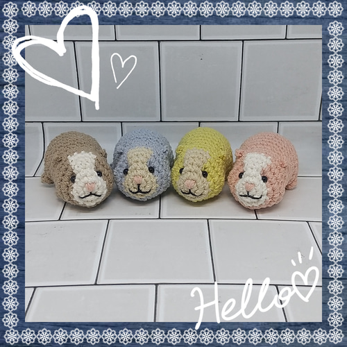 あみぐるみ ハムスター&切り株ハムちぐら あみぐるみ トネリ（Ok-3&Co