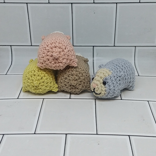 あみぐるみ ハムスター&切り株ハムちぐら あみぐるみ トネリ（Ok-3&Co