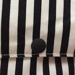 エルゴ・抱っこ紐カバー(黒白リボンバンブー×ストライプ) 4枚目の画像