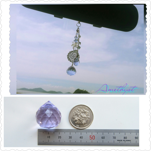 サンキャッチャー スワロフスキー ハート40mm ハートスタンド小