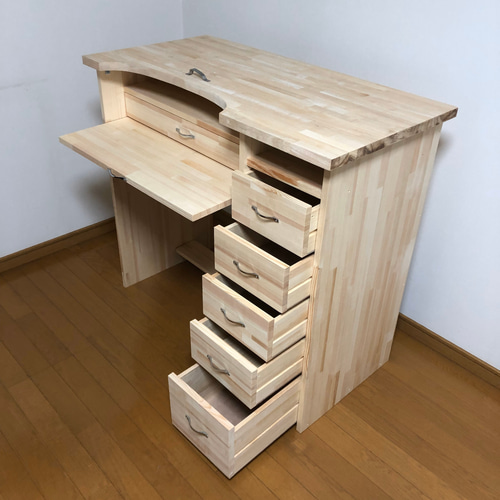 彫金机　（天板ラバーウッド材製）　※ハンドメイド 彫金机 ハンドメイド ラバーウッド製 彫金机 （天板ラバーウッド材製