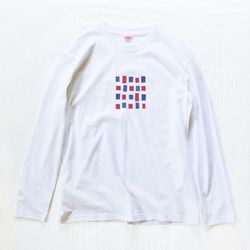 Red×Blue　シンプル（長袖Tシャツ） 1枚目の画像