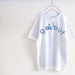 GO OUT　自転車ロゴ　Tシャツ 1枚目の画像