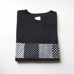 「ichimatsu」市松　メンズ・レディース　Tシャツ（黒・ネイビー） 1枚目の画像