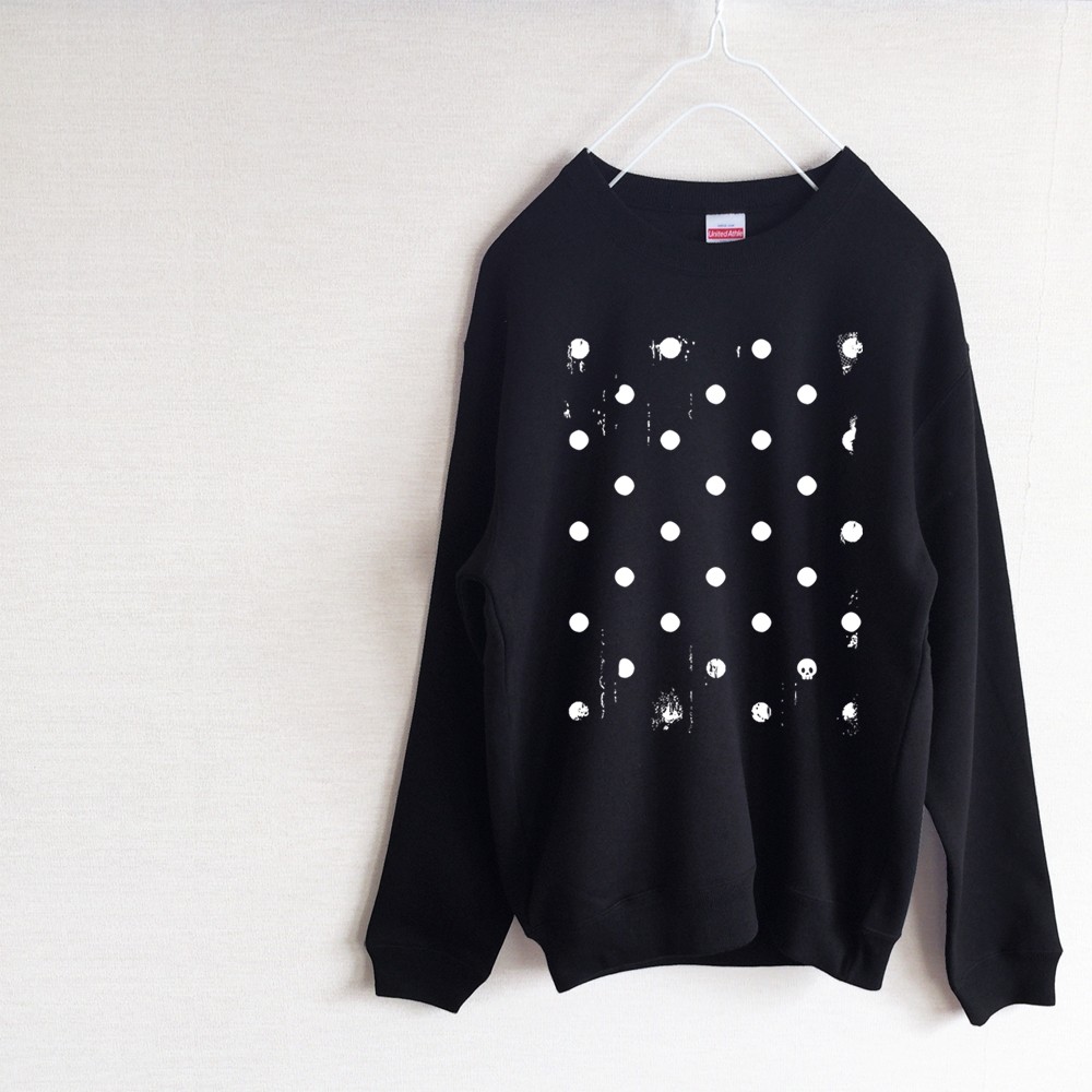 「ドクロとドット」ビンテージホラー風　スウェット
