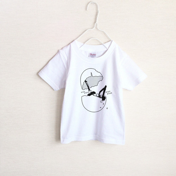 たまご＆ひよこ？　ユニーク　Tシャツ（キッズ） 2枚目の画像