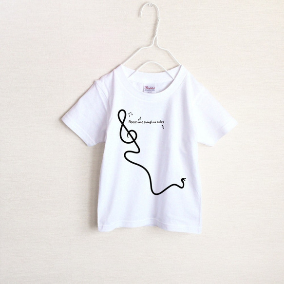 カモフラージュ　音符　Tシャツ（キッズ） 1枚目の画像