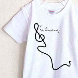 カモフラージュ　音符　Tシャツ（キッズ） 2枚目の画像