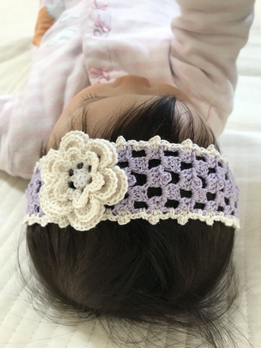 Newベビーヘアクリップ　ハンドメイド　ベビーヘアバンド　お花 かぎ針編み お花 ベビー キッズ ヘアピン ヘアクリップ 5つ