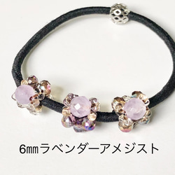 【ゴム交換可能】大きめブルーグレームーンストーンのヘアゴム✩.*˚天然石ヘアゴム じゃらじゃら天然石のヘアゴム【ゴム交換可能】 | Kulasukha