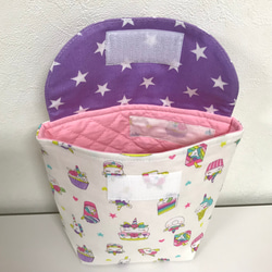 可愛いコップ入れ、コップ袋マジックテープタイプ   #1760 4枚目の画像