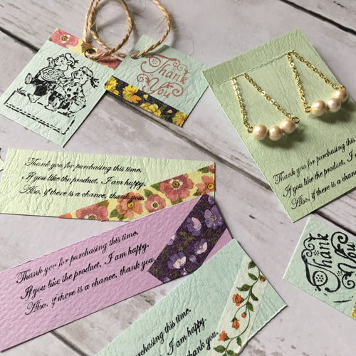 メッセージカードやタグにキレイ色中厚紙100枚 その他素材