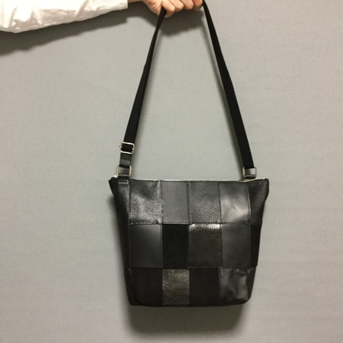 レザーパッチワークショルダーバッグ329 ショルダーバッグ Re