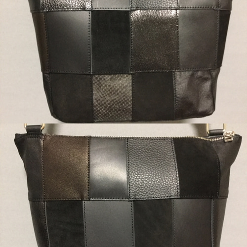 バラ一杯のショルダーバック　パッチワークバック レザーパッチワークショルダーバッグ329 ショルダーバッグ Re