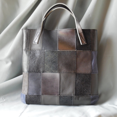 レザーパッチワークハンドバッグT6 ハンドバッグ Re.M.P.W 通販
